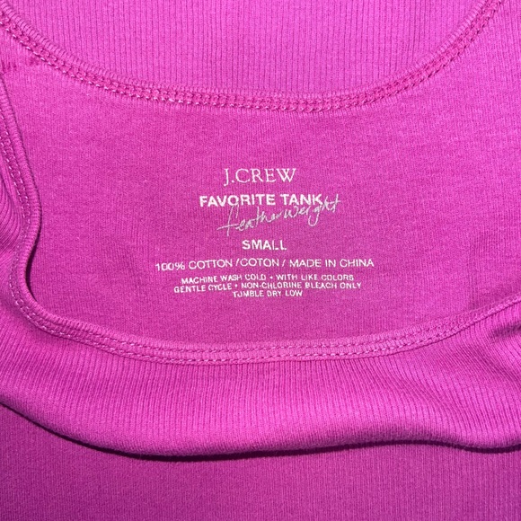 JCrew Fuschia / cream featherweight tank top bundle - Picture 6 of 9